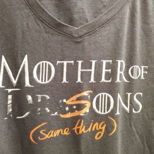 Gray v neck tee free